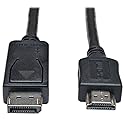 Tripp Lite DisplayPort to HDMI Cable Adapter, DP to HDMI, Male-to-Male, DP to HDMI, 1080p, HDCP Compatible, 25 Feet / 7.6 Meters, 3-Year Warranty