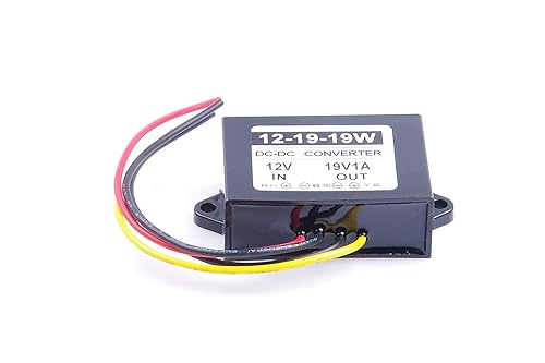 KNACRO DC 12V 10-17V Step-Up to DC 19V 1A 19W Weatherproof Power Supply Module Converter Regulator Booster
