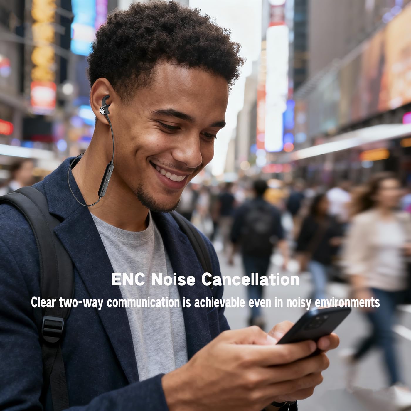 Neckband Earbuds Deep bass -ENC Noise-canceling,Magnetic Wireless Bluetooth Neckband Headphones In Ear Bass Boost with Mic call Noise Reduction,IPX4…