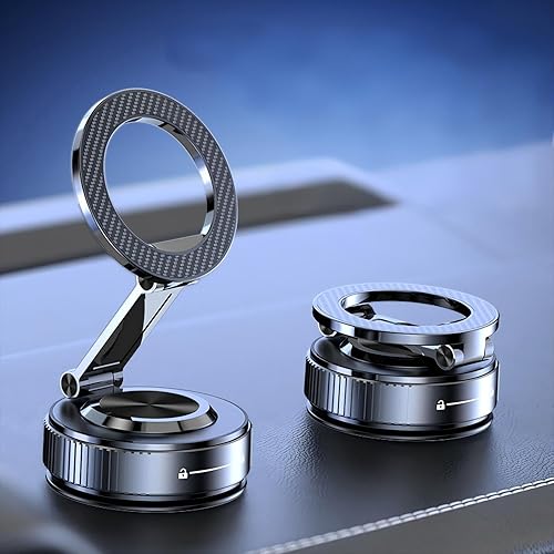 Hosann Century Vacuum Magnetic Car Phone Holder for MagSafe,360° Foldable Rotation Car Mount Cell Phone Holders for iPhone 17/16/15/14/13/12 Series