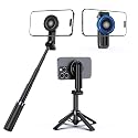 UBeesize Magnetic Mini Selfie Stick Tripod with Rechargeable Remote, Pocket Tripod for iPhone/Android, Compact Travel Stand for TikTok, YouTube, Live