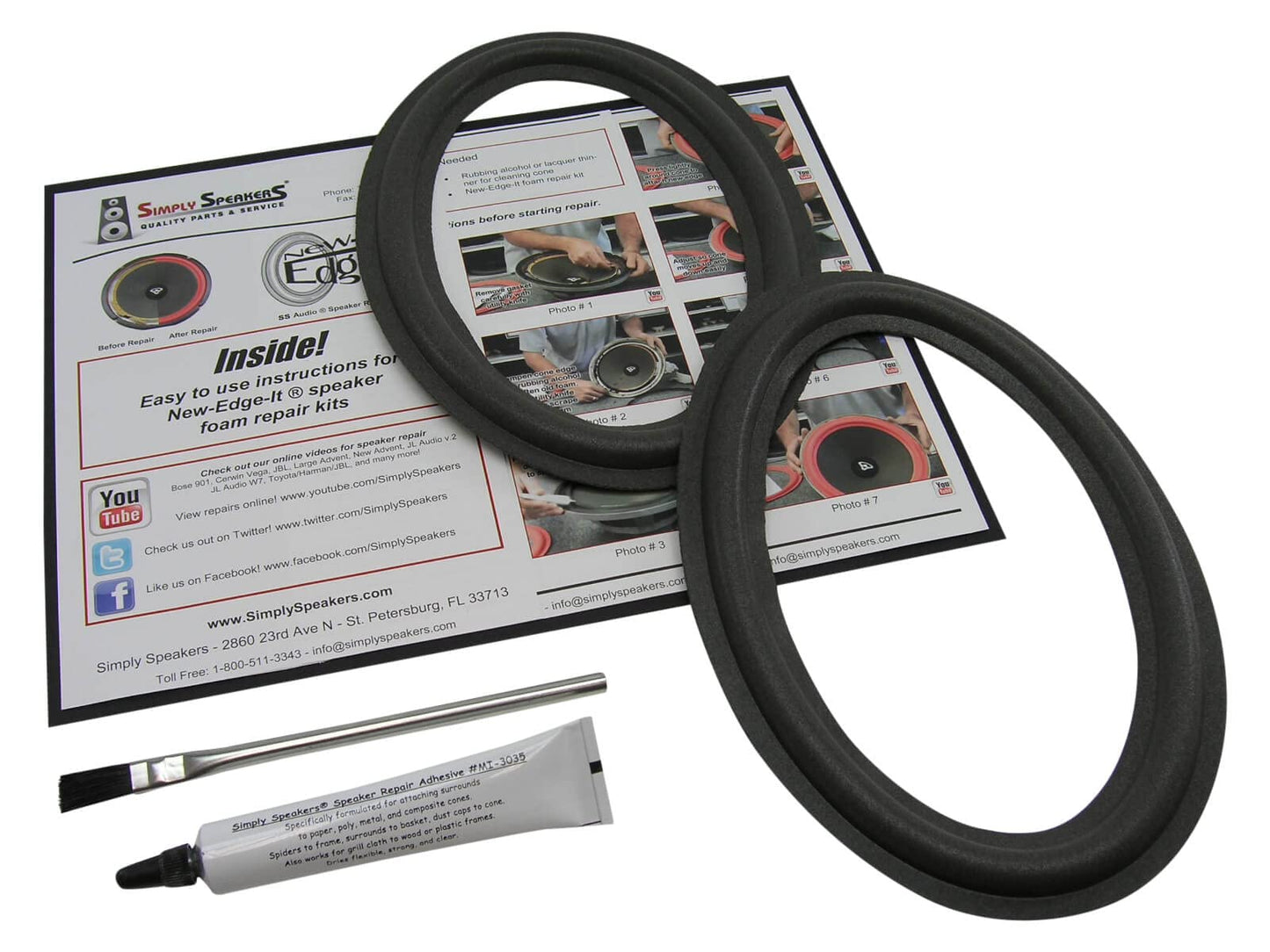 Pioneer 6 Inch x 9 Inch Foam Speaker Repair Kit FSK-6 x 9 (Pair)