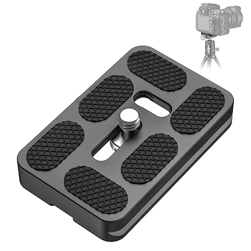 CAVIX PU-60 Aluminum Alloy Universal Arca-Swiss Quick Release Plate- Includes 1/4?-20 Screw, Compact & Lightweight (37g) for DSLR/Mirrorless, Tripods