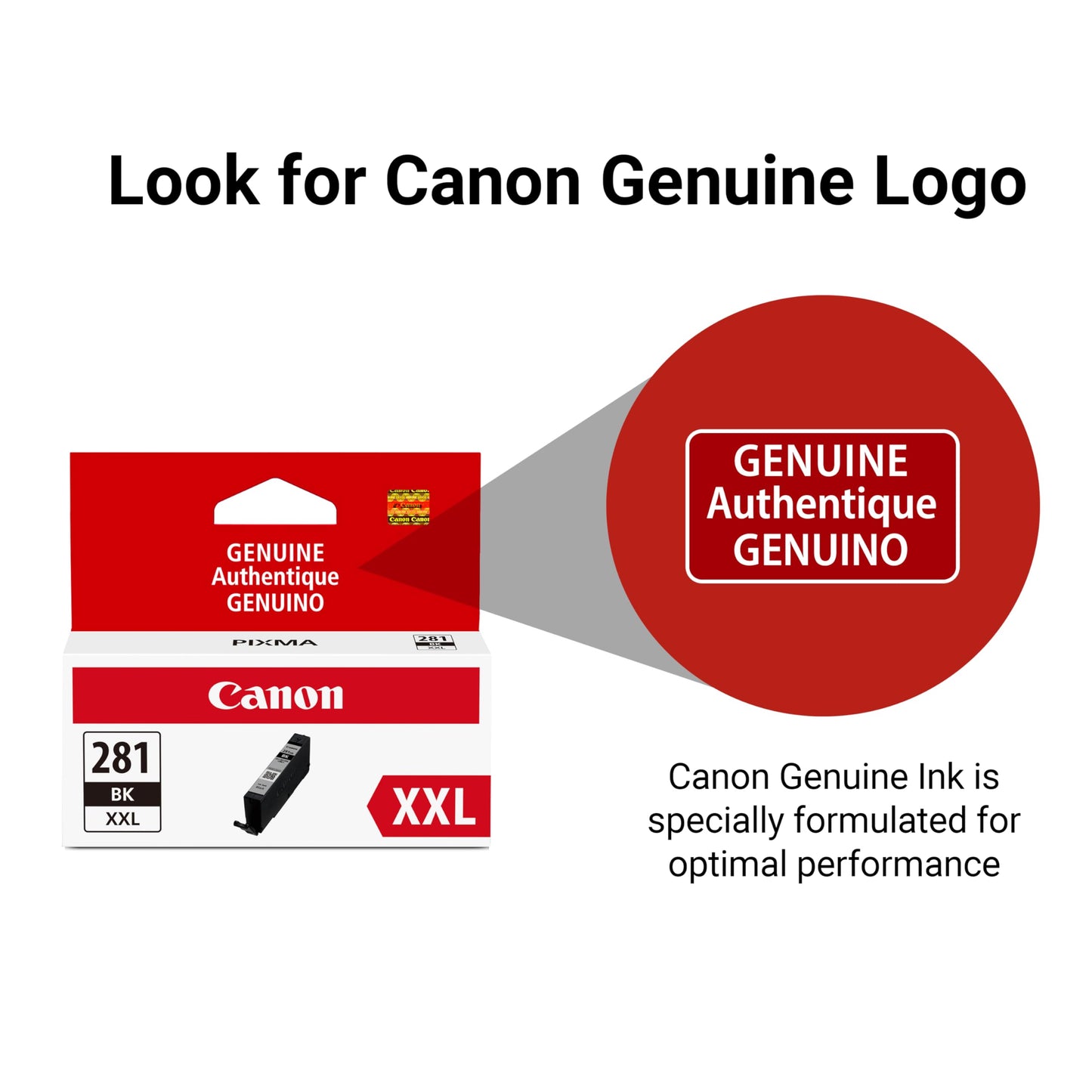 Canon CLI-281 XXL Genuine Black Ink Tank, Compatible with TR8520, TS9120,TS8120, TS6120, TS9521C/a, TS9520/a, TS8220, TS6220, TS8320, TS6320,