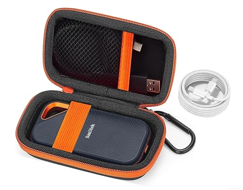 Hard Case for SanDisk Extreme Pro/SanDisk Extreme Portable External SSD 500GB 1TB 2TB, Travel Case Protective Cover Storage Bag, for Samsung T7 Shield