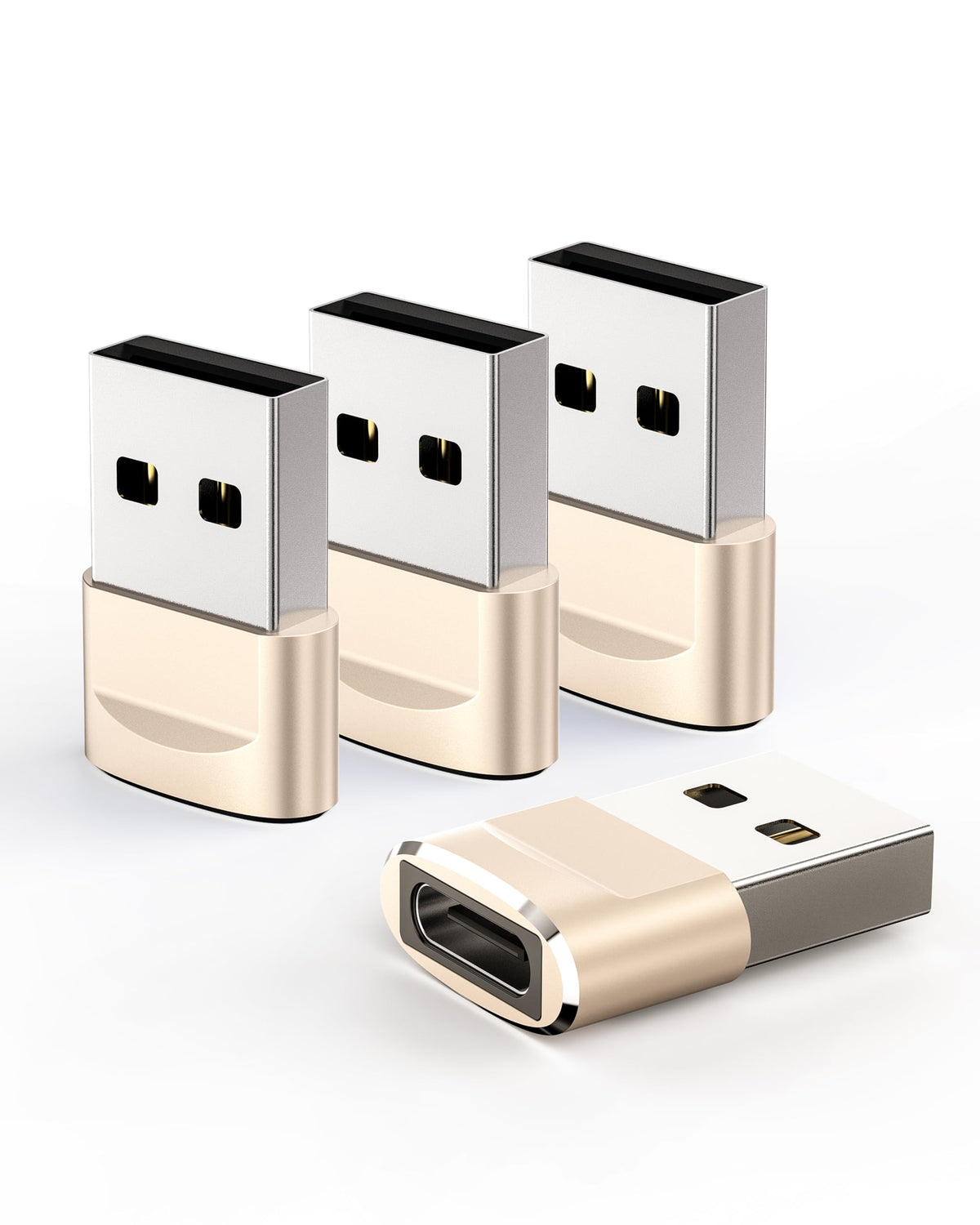 USB to USB C Adapter 4 Pack,USB C Female to A Male Charger Type C Converter for Apple Watch Ultra iWatch 7 8 SE,iPhone 14 13 12 15 Pro Plus Max…