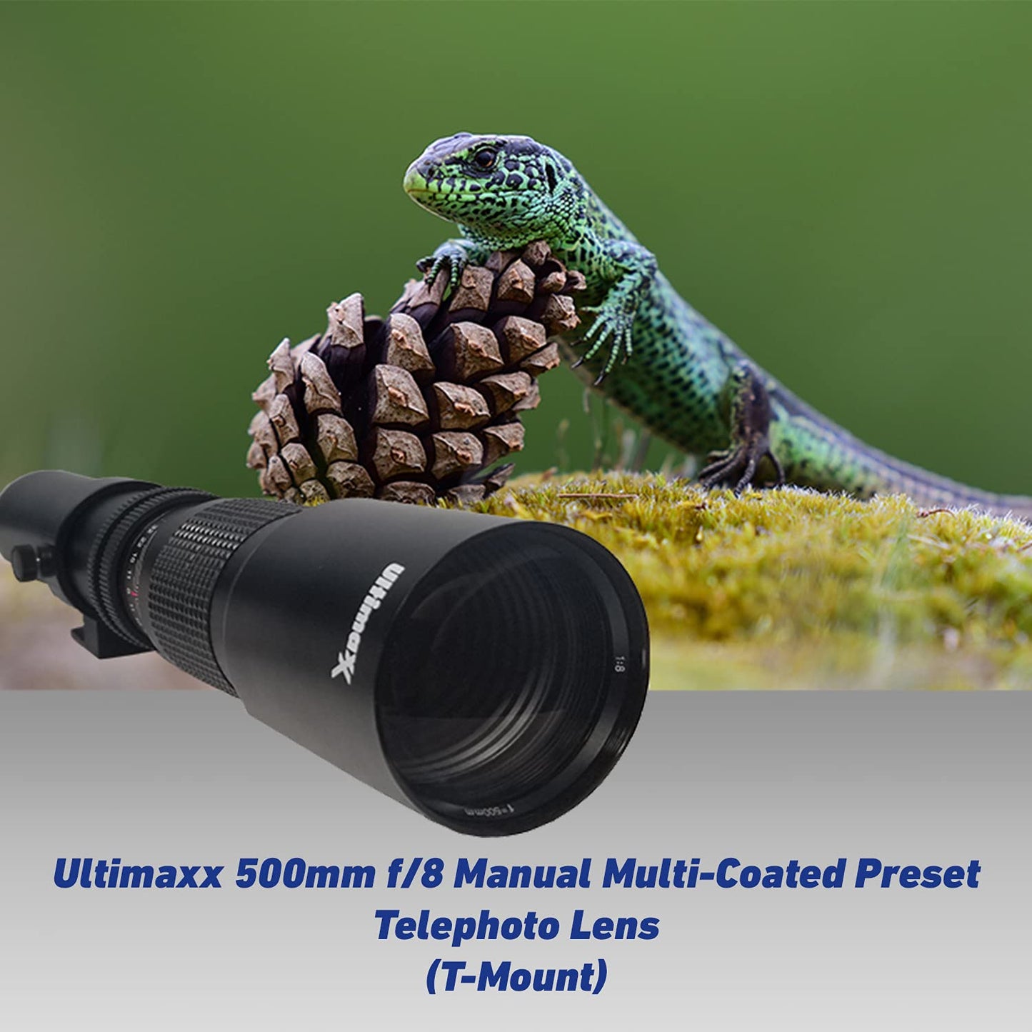 Ultimaxx 500mm f/8 Preset Telephoto Lens for Nikon Z7, Z7 II, Z6, Z6 II, Z5, Z50 Mirrorless Cameras & Other Z-Mount Cameras with Basic Accessory