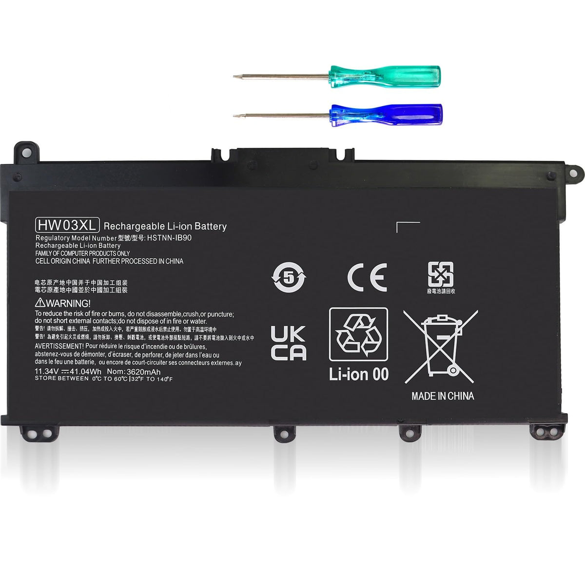 ESTENGPRO HW03XL L97300-005 Battery Replacement for HP Pavilion 15 15-EG 15-EH 15-eg0xxx 15-eg0073cl 15-eg0053cl 15-eg1053cl 15t-eg000 15-eh1xxx 17-CN
