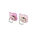CellDesigns Kitty Cell Phone Ring Grip Stand Holder Car Mounts (Rose Gold, Gold/Pink Rim)