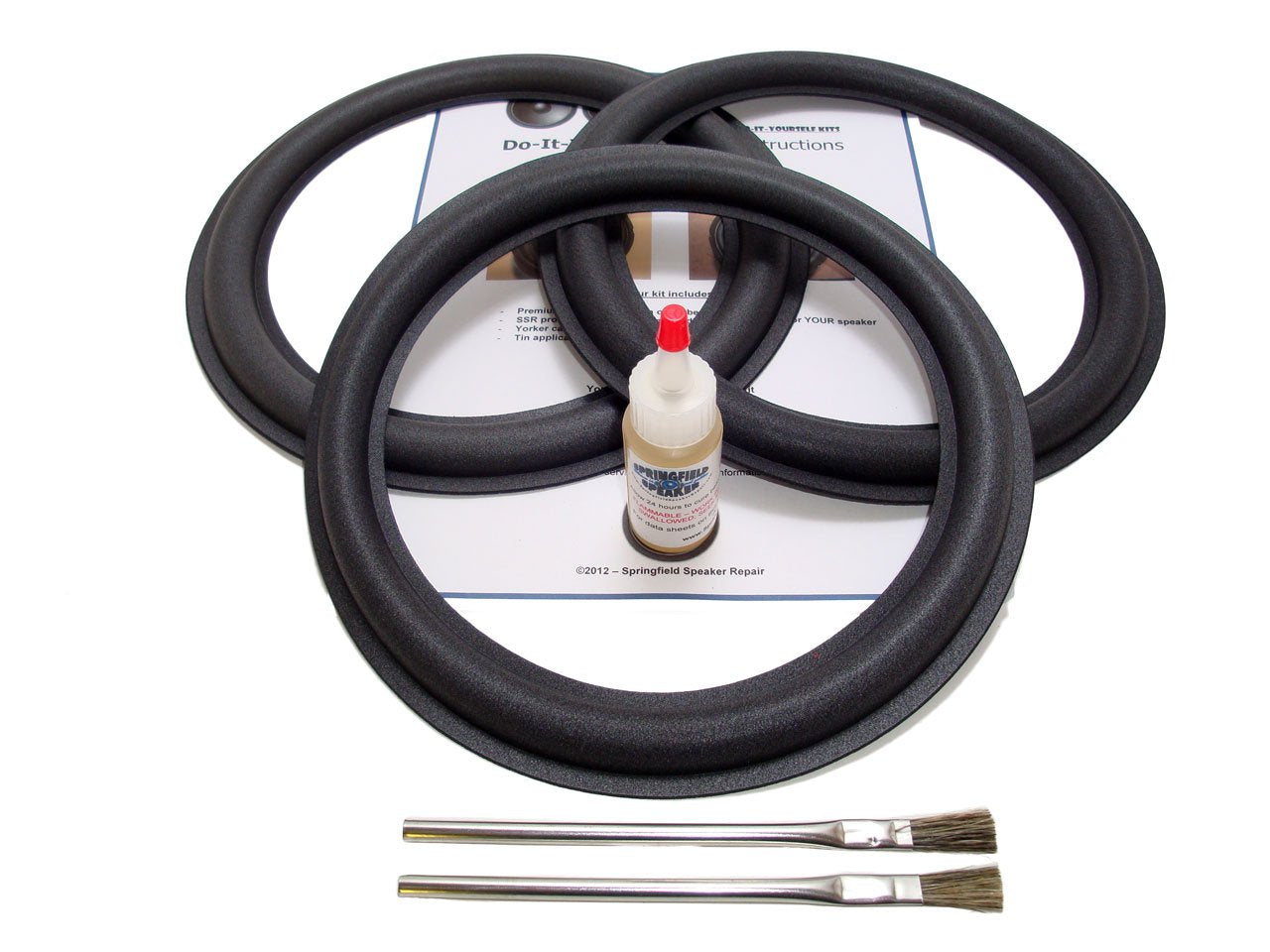 Springfield Speaker 10" Subwoofer Foam Surround Repair Kit - 3 Speaker Kit - Compatible with JL Audio 10W0, 10W3, 10W3v2, 10W4, 10W6, 10W8, 1010, 10-W