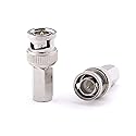 THE CIMPLE CO Screw-On BNC Connectors RG59 - Male Twist-On Coaxial Cable Ends - RG59 Coax Ends for SDI, HD-SDI, CCTV Security Camera Cable - Pack of 4