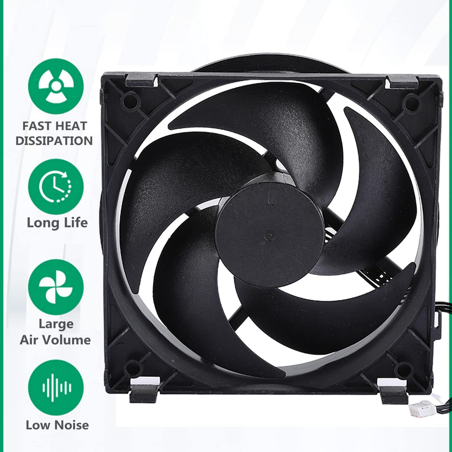 Internal Cooling Fan One Game Console, DC 12V Heat Exhauster Fan Cooler Replacement Part Kit(one)