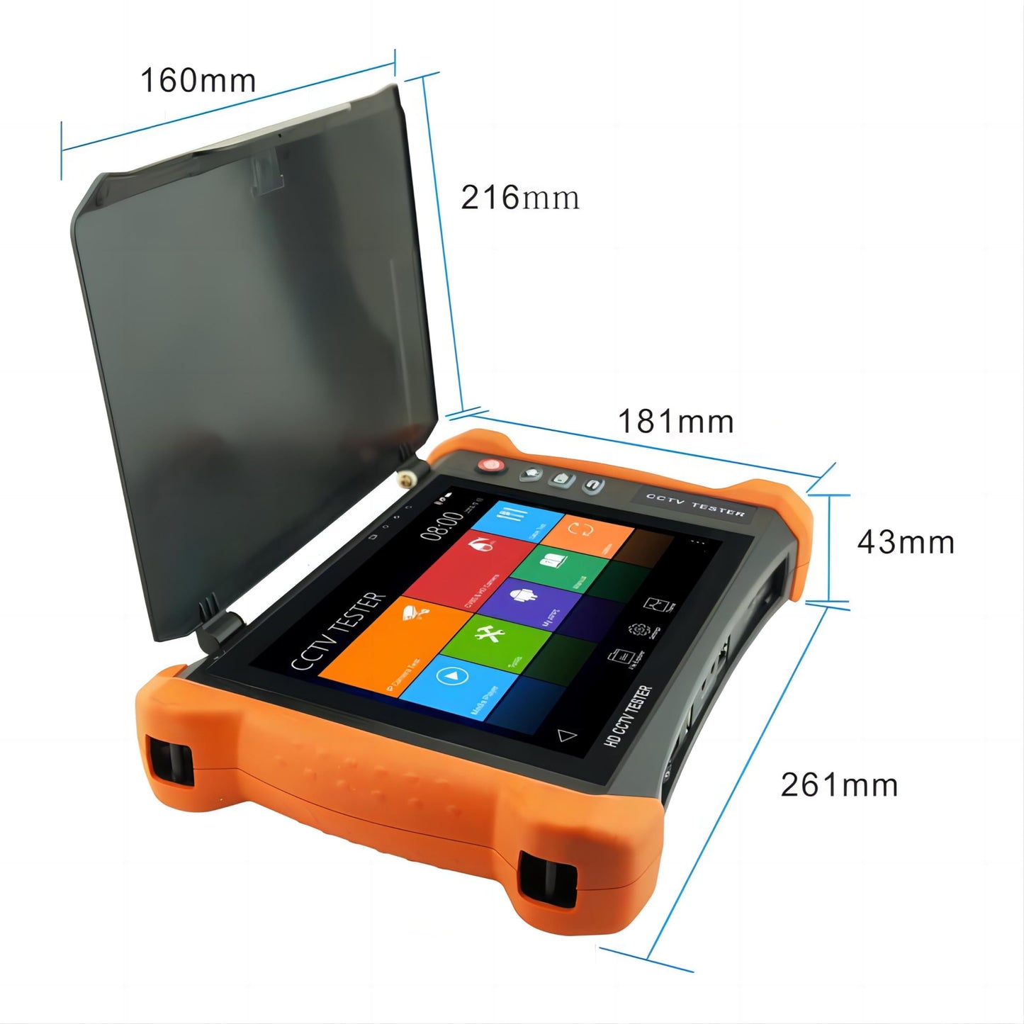 EVERSECU 8 Inch All in One Retina Display CCTV Tester,8K 32MP 12MP IP Camera Tester,4K 8MP TVI/CVI/AHD/SDI/CVBS CCTV Monitor Support DMM, OPM, VFL