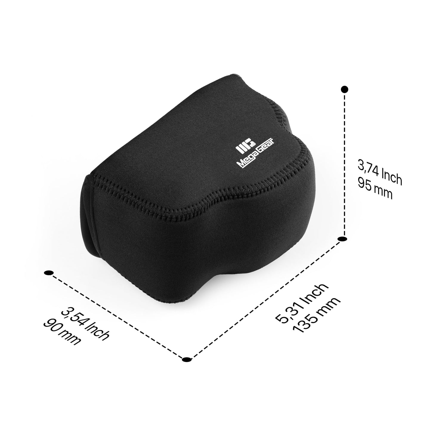 MegaGear Neoprene Camera Case for Sony Alpha a6700 (16-50mm) - Stylish and Protective Digital Photography Bag - Black
