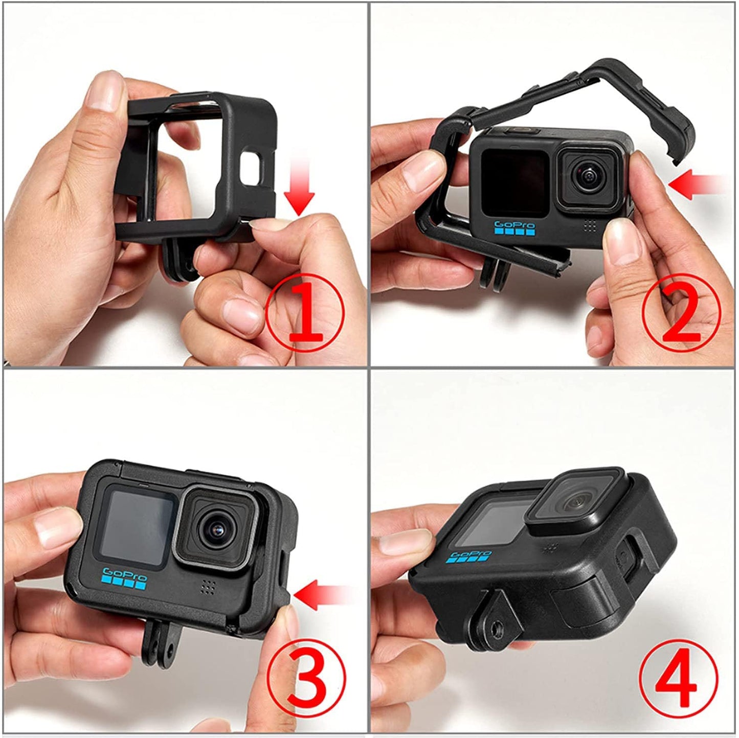 Protective Housing Case Compatible with Gopro Hero 13/12/11/10/9 Black, Housing Frame Case Mount Accessories for Gopro Hero9 Action Camera Accessory