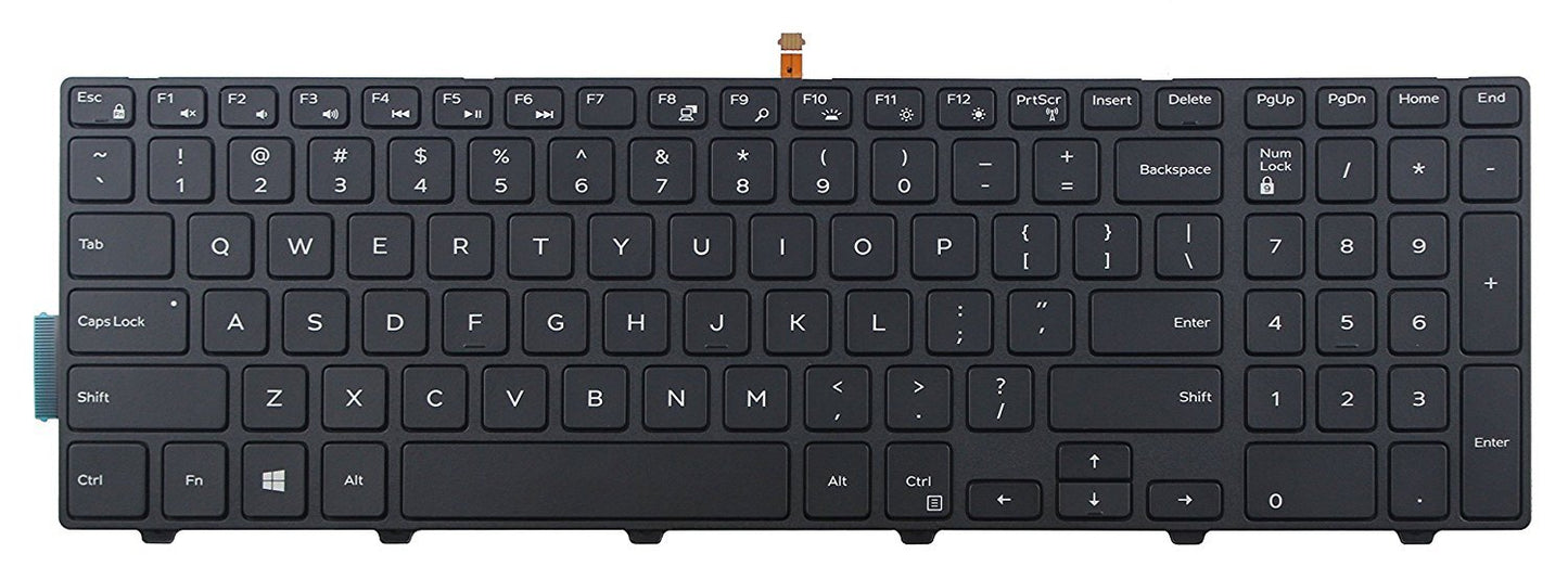 Laptop Backlit Keyboard Replacement for Dell Latitude 3570, US Layout Black Color