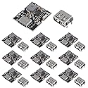 DWEII 10PCS Type-C USB 5V 2A Boost Converter Step-Up Power Module Lithium Battery Charging Protection Board LED Display USB for DIY Charger (no…