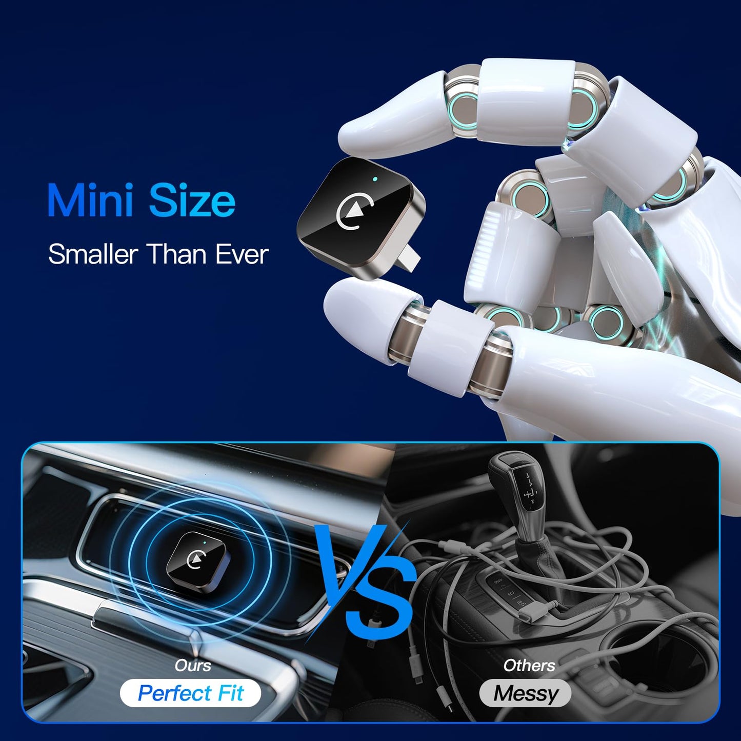(2026 Upgraded) Wireless CarPlay Adapter for Apple iPhone?Android, Small Size,Plug and Play,Fast and Stable Connection Wireless Adapter