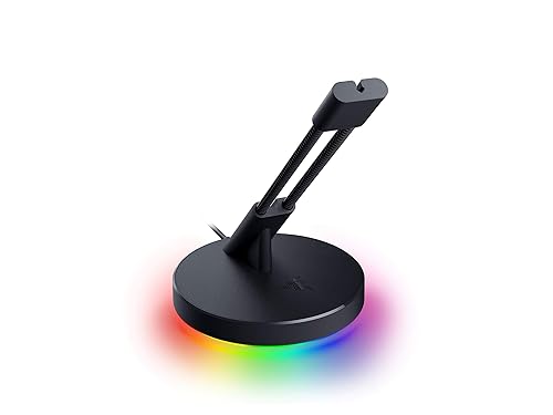 Razer Gaming Mouse Bungee V3 Chroma: Drag-Free Wired Mouse Support - for Esports-Level Performance - Weighted Base - Anti-Slip Feet - Classic Black