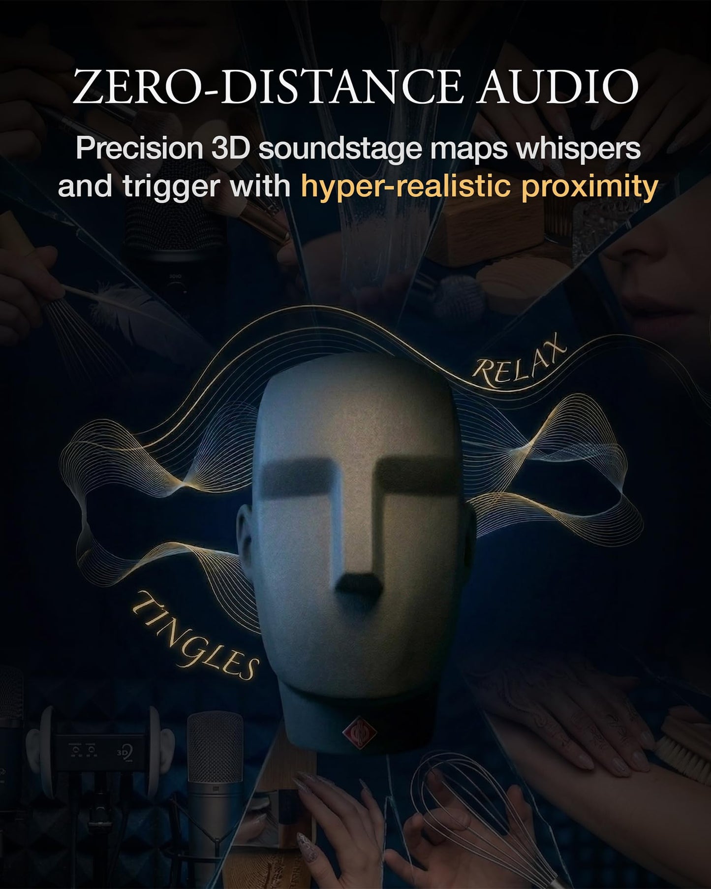Final Audio ZE500 True Wireless ASMR Earbuds - Ultra-Compact Bluetooth Sleep Earbuds for Side Sleepers, 3D Binaural Sound, Zero Ear Pressure, Custom