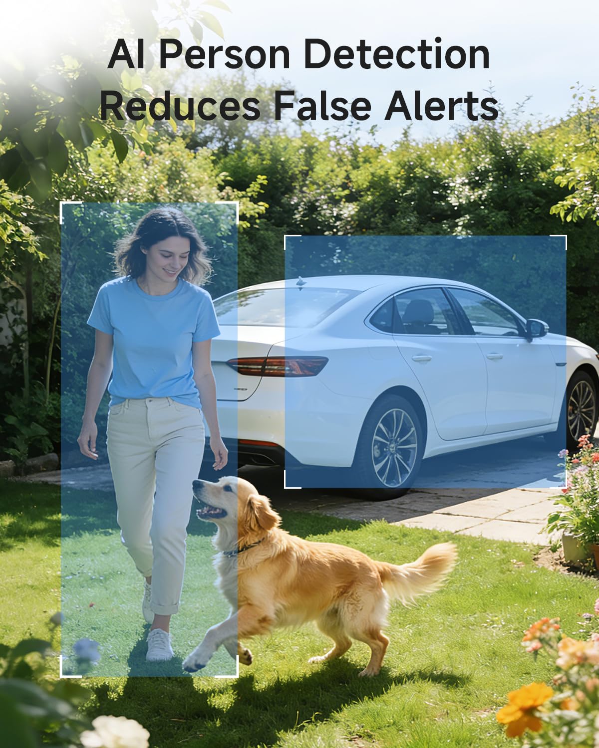 Noorio 2K Solar Security Cameras Wireless Outdoor, 2.4/5G WiFi Camera for Home Security with Fix Solar Panel, No Monthly Fee, 2Mins DIY Installation