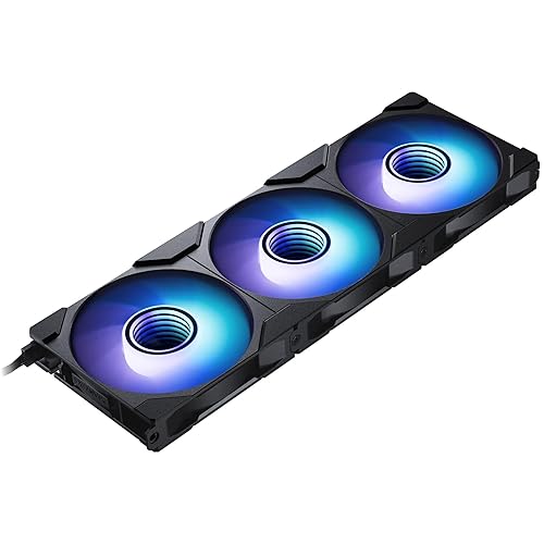 Phanteks M25-120 Gen2 Reversed Blade Triple Pack, 3X 120mm ARGB High Performance Cooling Fans, Daisy-Chain Unified Fan Frame, Infinity Mirror hub