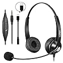 Callez Wired Computer Headset, 3.5mm/USB-C Headset with Mic Noise Cancelling for Work, Cell Phone Headphone for PC Laptop Mac iPhone Samsung Zoom