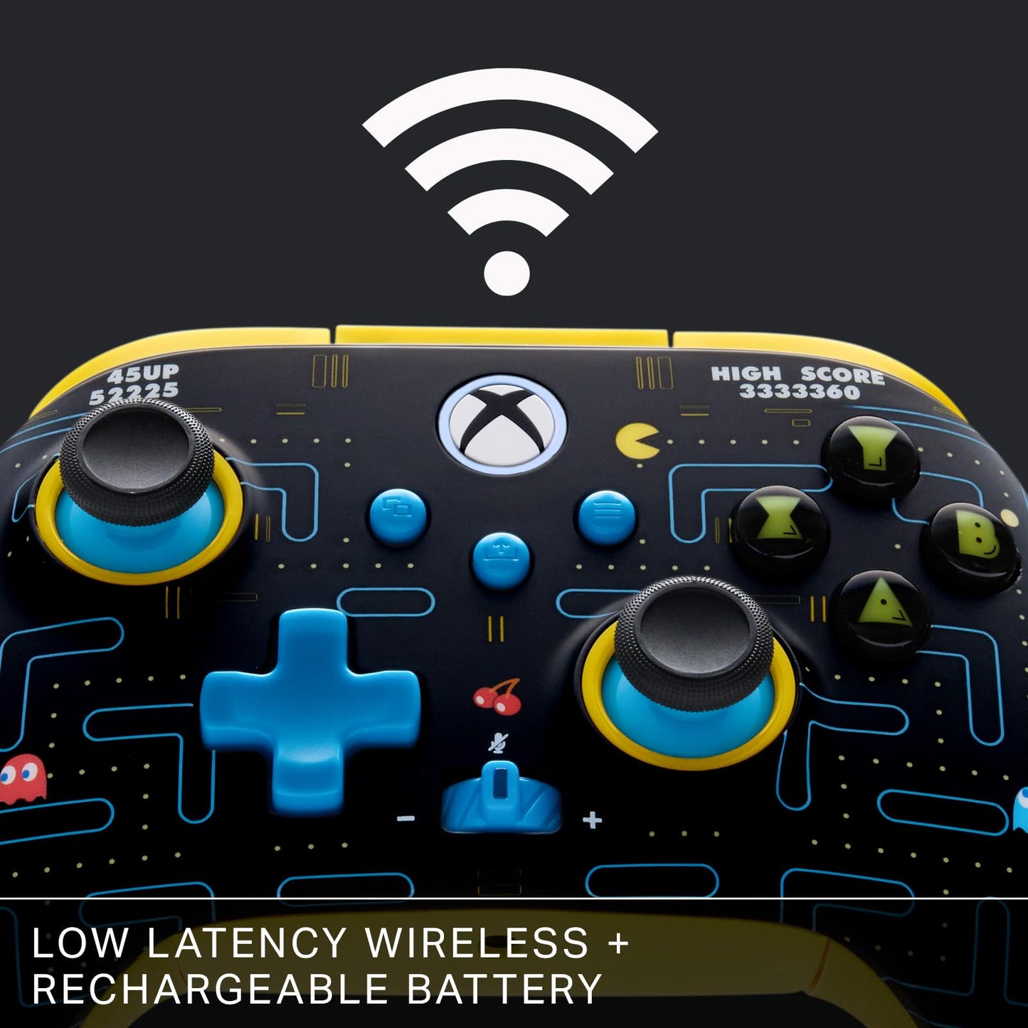 PowerA Wireless Controller for Xbox Series X|S - PAC-MAN SE, hall effect thumbsticks, low latency wireless, officially licensed, works with Xbox One
