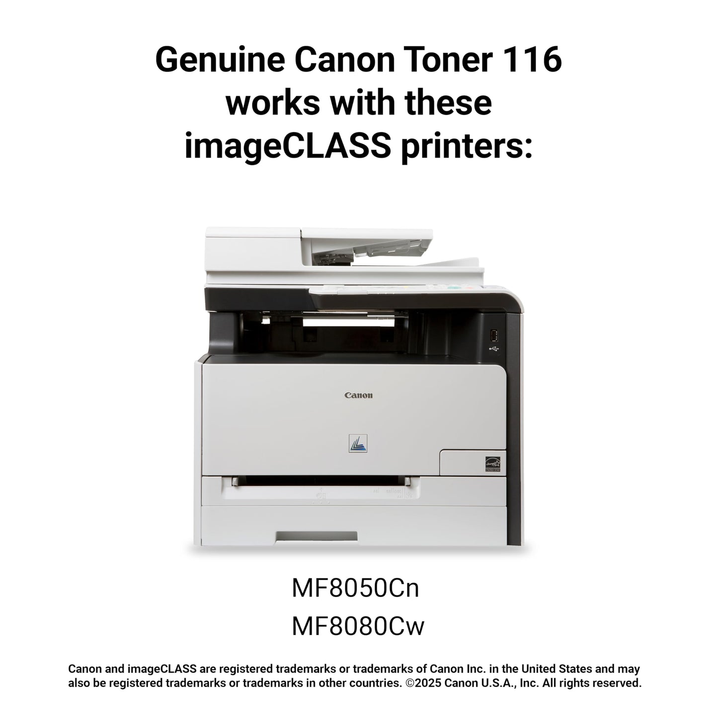 Canon Genuine 116 Magenta Toner Cartridge Compatible with MF8050Cn, MF8080Cw