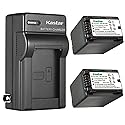 Kastar 2-Pack Battery and AC Wall Charger Replacement for Panasonic HC-W580K, HC-W580GK, HC-W580MGK, HC-W850, HC-W850EB, HC-W850M, HC-W850GK