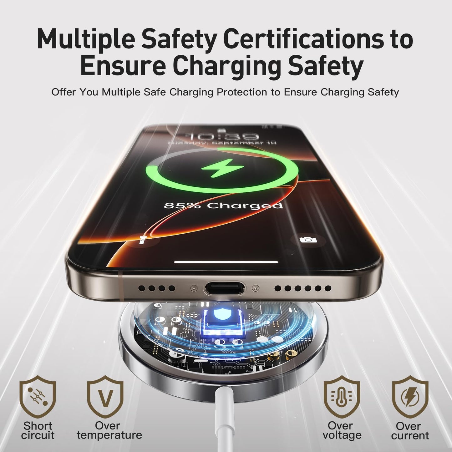 2026 Magnetic Wireless Charger Fast Apple Mag-Safe Charger for iPhone17/16 Pro Max/16 Pro/15Pro Max/15 Plus/14/13/12/AirPods 3/2/Pro/Pro 2 Magnet