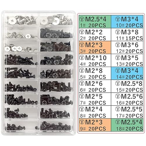 Akuoly Laptop Screw Set PC M2 M3 M2.5 Screw Standoffs for Universal Laptops and Hard Drive Disk M.2 SSD, 355 Pieces