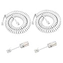 Uvital Telephone Handset Cord Detanglers, 2 Pack Landline Handset Cord Cable 10Ft Uncoiled(1.2 Ft Coiled) and 2 Pack Anti-Tangle Telephone Cords