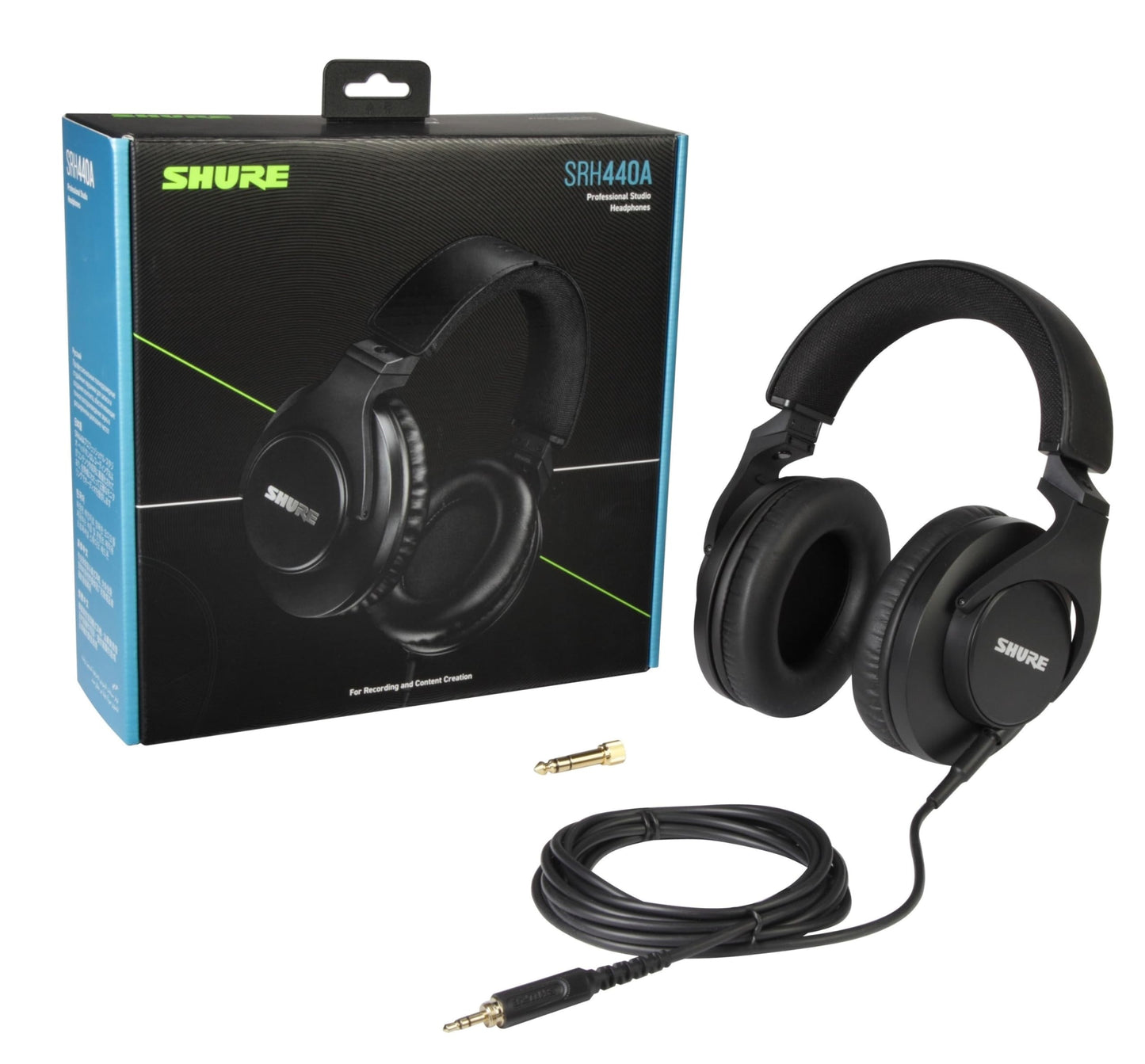 Shure SRH440A Professional Over-Ear Wired Studio Headphones - Monitoring & Recording Headphones with Enhanced Frequency Response, Adjustable…