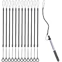 12 Pcs Pen Lanyards Retractable Elastic Pen Leash Strap for Clipboard Holder Touchscreen Attachment Notebook Office Supplies