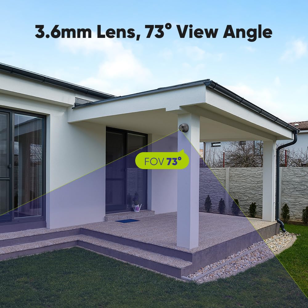 SANNCE 1080P 24PCS IR-LEDs 3.6mm Lens with IR Cut CCTV Camera Home Security Day/Night Waterproof Camera- 66ft IR Distance