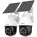 aosu 3K/5MP Solar Security Cameras System Wireless Outdoor, Battery Powered WiFi Camera for Home Security, Panoramic PTZ, Auto Tracking, Human/Vehicle