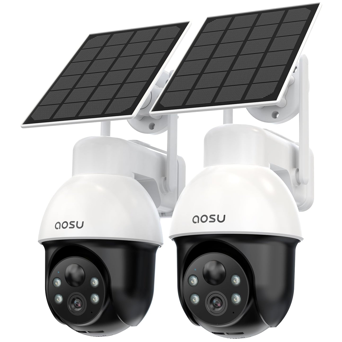 aosu 3K/5MP Solar Security Cameras System Wireless Outdoor, Battery Powered WiFi Camera for Home Security, Panoramic PTZ, Auto Tracking, Human/Vehicle