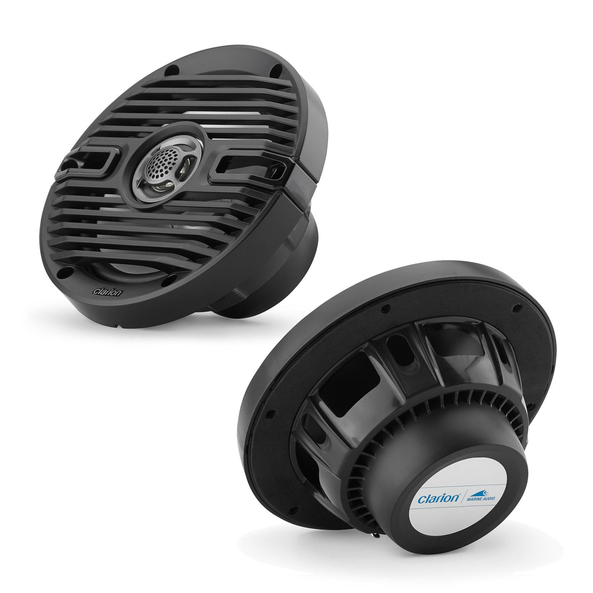 Clarion CMS-651-CWB 6.5-inch Coaxial Marine Speakers 30W RMS Power handling 1/2-inch (13 mm) Polymer Dome Tweeter Includes White & Black Classic Grilles
