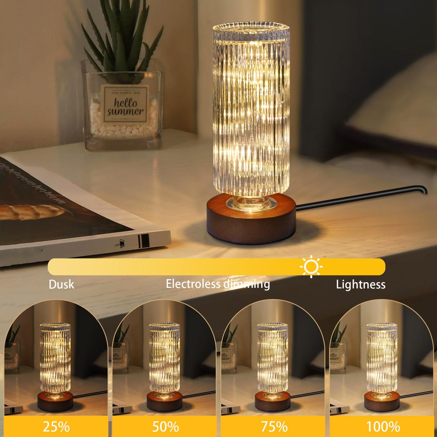 GZWANHANGMY Small Nightlight for Bedroom - Bedside Table Lamps for Nightstand,LED Dimmable Night Light,Sleep Lights, Mini Nightlights for Kids Room
