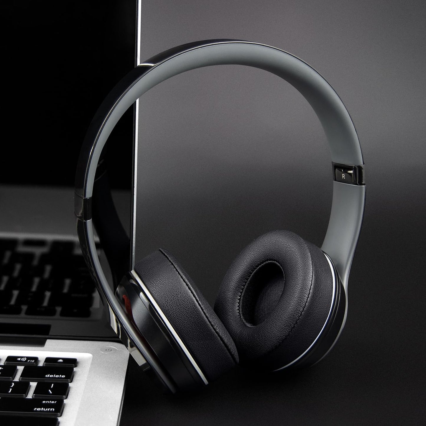 SoloWIT Ear Pads Replacement for Beats Solo 2 & Solo 3 On-Ear Headphones, Softer Protein Leather, Added Thickness - Black