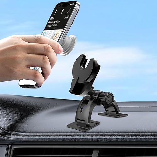 JCTRIWAY Car Phone Holder for Pop Socket, Dashboard Socket Grip Car Mount Dual Adhesive Base for Any Surfaces, Dash Sockets Phone Mount for Car, Works