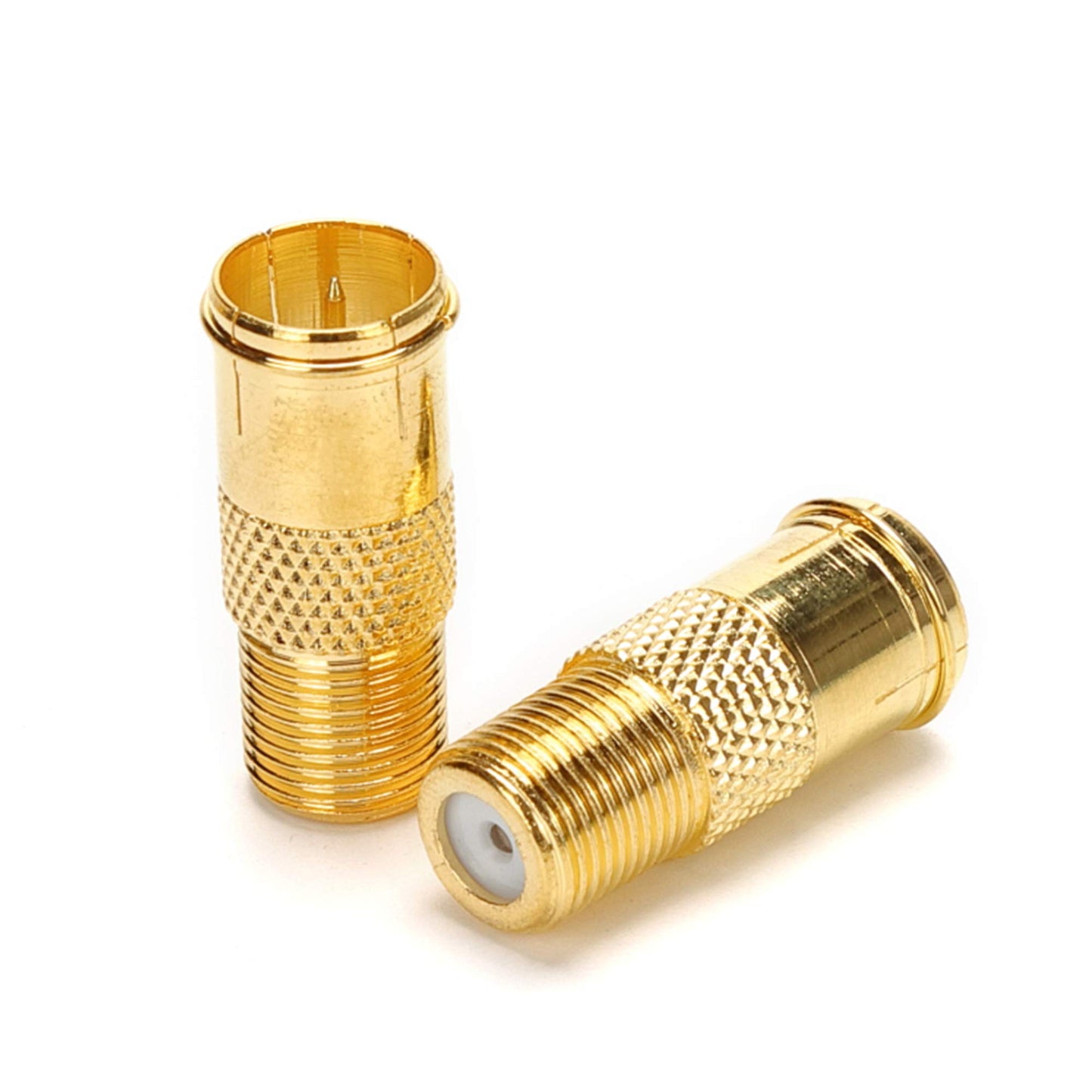 TLS.eagle RG6 Compression F Type Connector Quick Push on Coax Cable Adapter Gold Plated Pack of 5