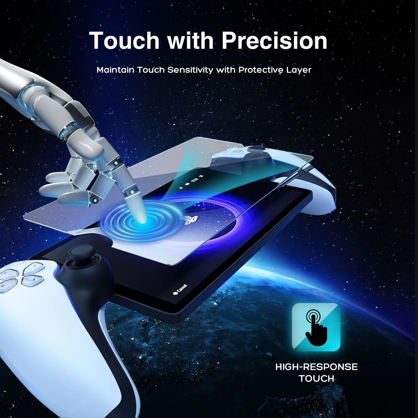 TNP 2-Pack Tempered Glass Screen Protector for PS Portal - 8 inch Transparent Clear Screen Protector for PlayStation Portal Remote Player 2023