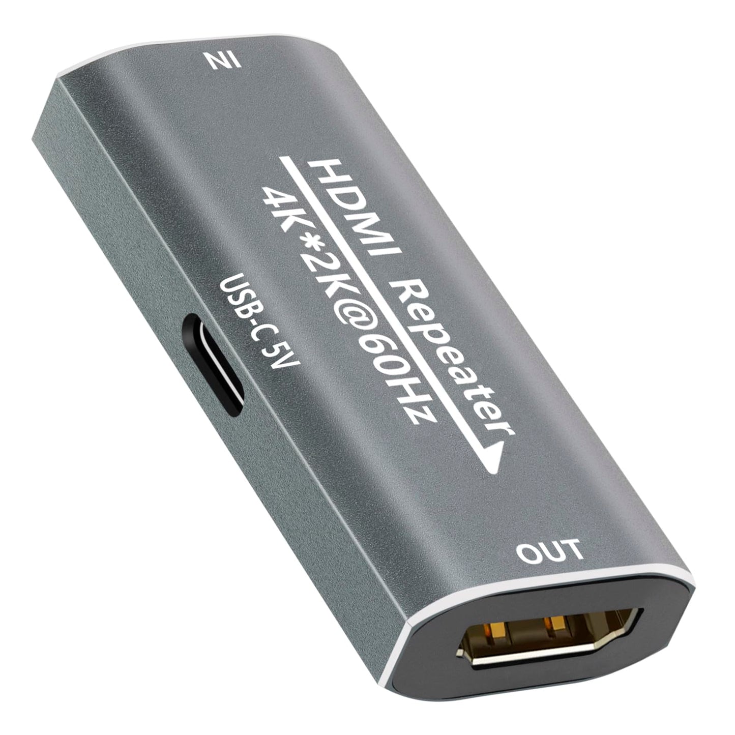 HDMI Booster Repeater 4K@60Hz for 80FT, HDMI Extender Female to Female Amplifier Signal Booster Plug & Play, for Gaming/Home Theater/Video Meeting/TV