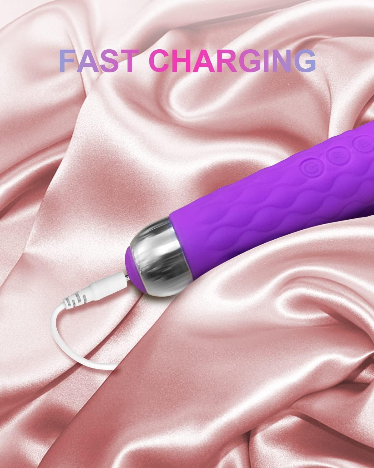 Bicmice USB DC Charging Cable 2.5mm DC Charger Cord 2.7Ft Replacement for Massager-3 Pack(White)
