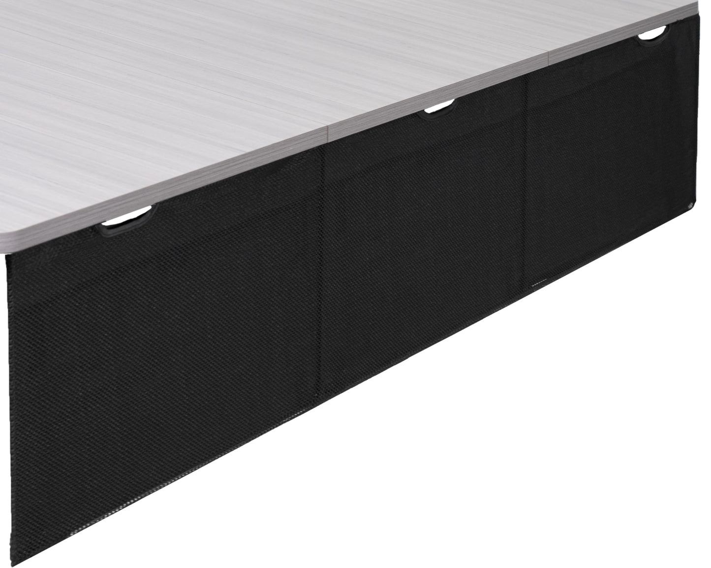 VIVO Black 71 inch Under Desk Privacy and Cable Management Organizer Sleeve, Wire Hider Kit Panel System, DESK-SKIRT-71