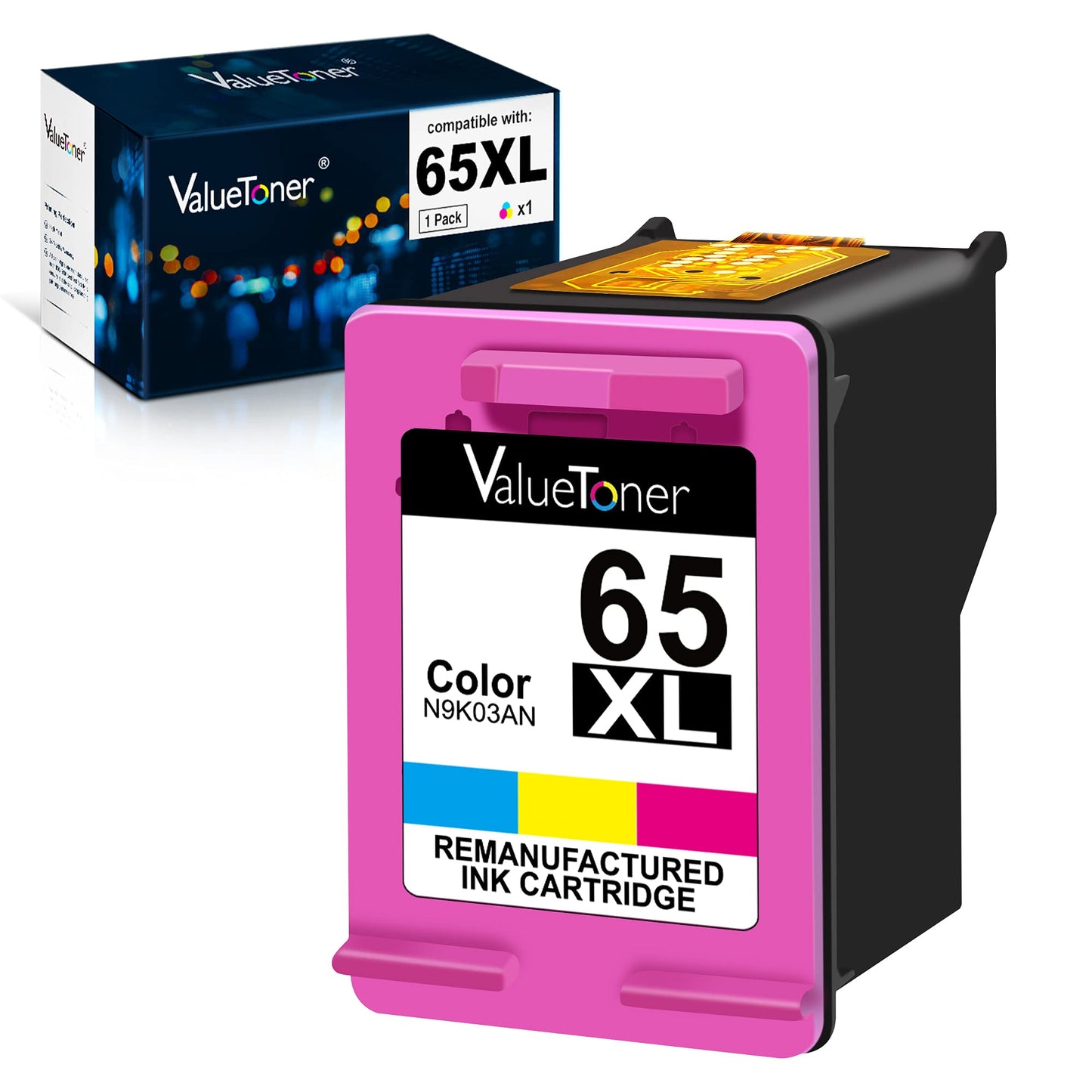 Valuetoner Remanufactured Ink Cartridges Replacement for HP 65XL 65 XL N9K04AN for Envy 5055 5052 5058 DeskJet 3755 2655 3720 3722 3723 3752 3758 2652