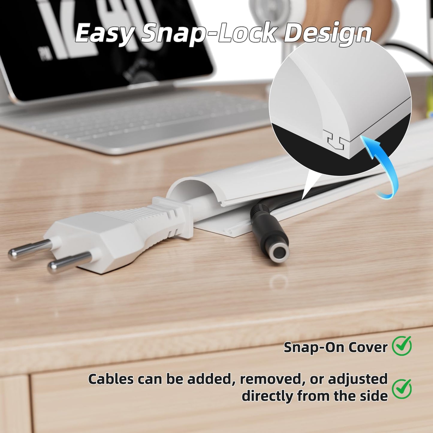 Silicone Cord Hider Wall for 2-3 Cables,Side-Opening Wire Covers for Cords on Wall,Self-Adhesive Cable Hider Raceway,TV Wire Hider,TV Cord Hider for
