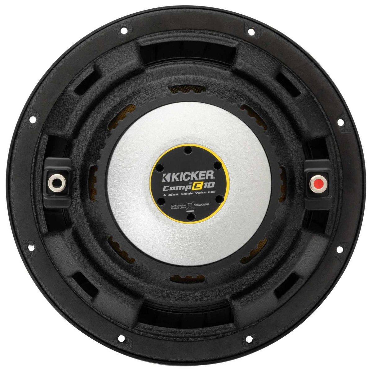 KICKER 50CWCS104 CompC 10" Subwoofer, Single 4-Ohm
